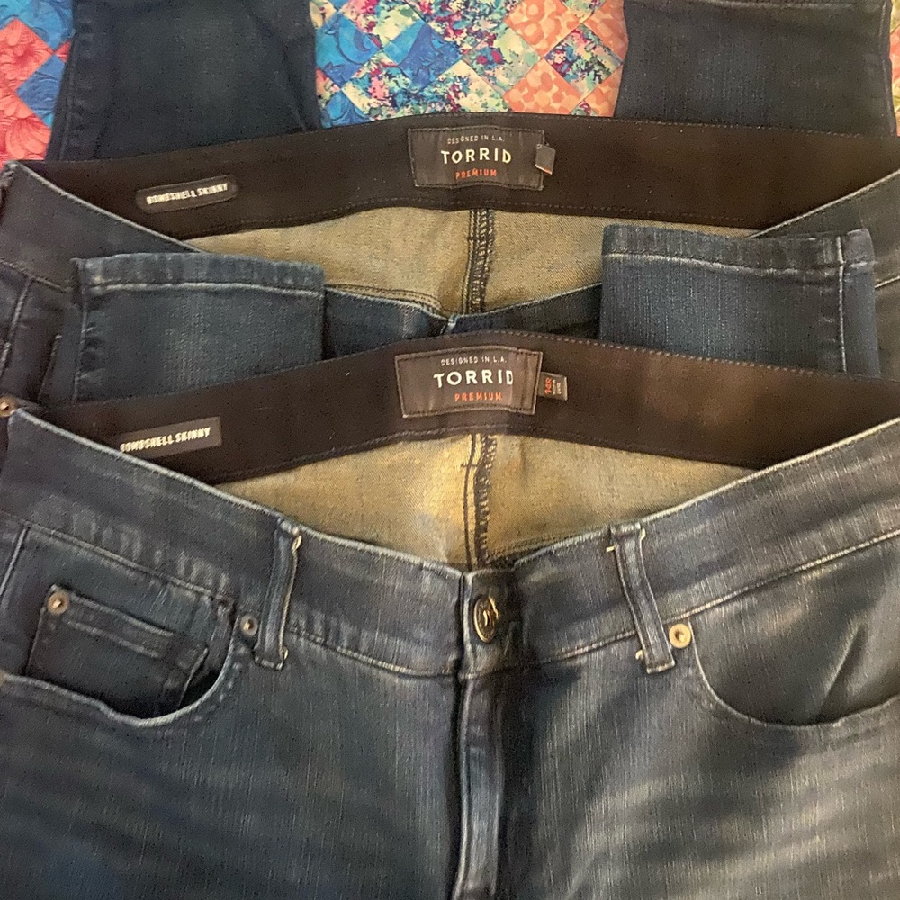 Torrid Bombshell Skinny Jean(s) Sz 16R & 14R